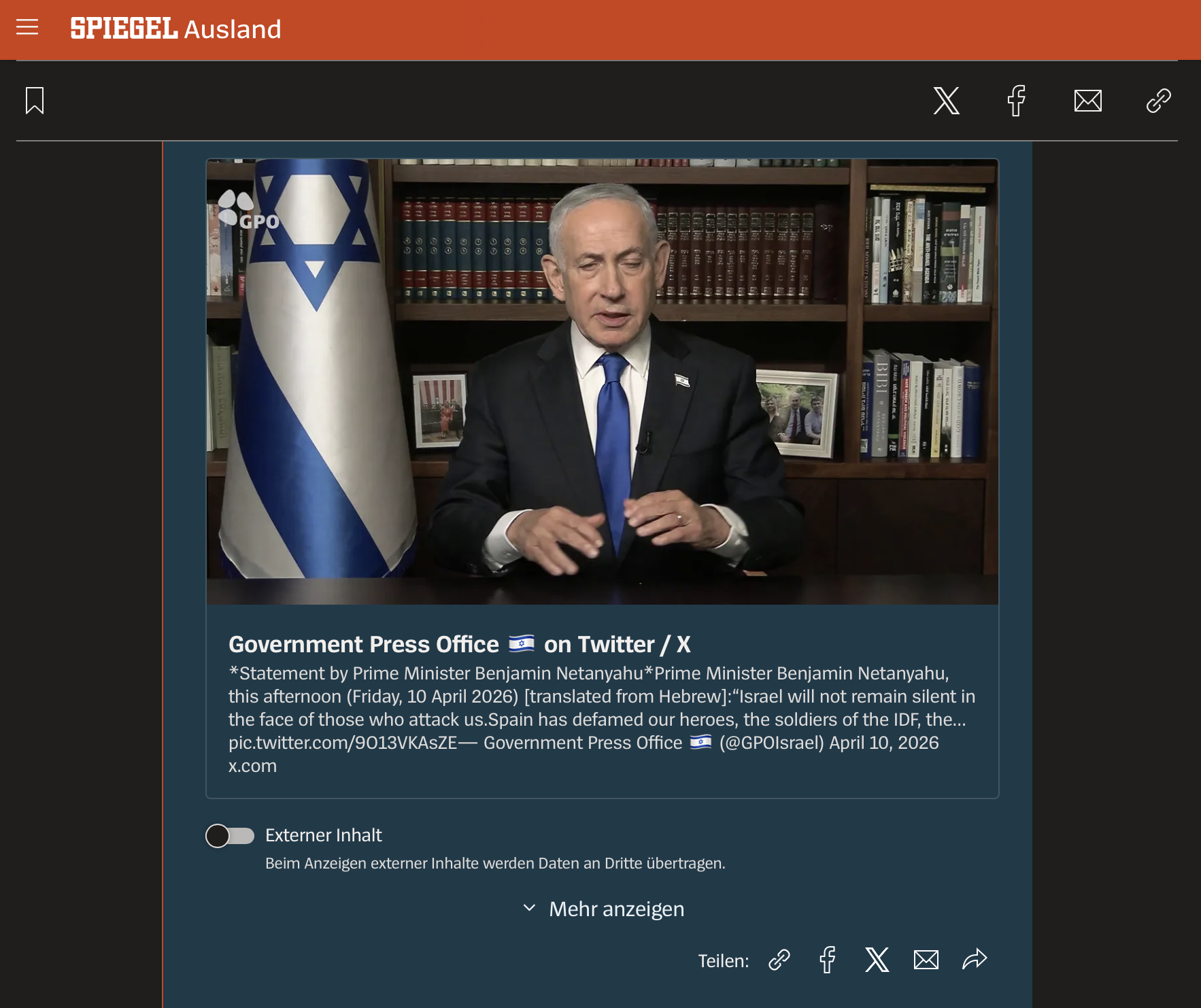 Iran-News heute: Benjamin Netanyahu wirft Spanier aus israelischem Hilfszentrum